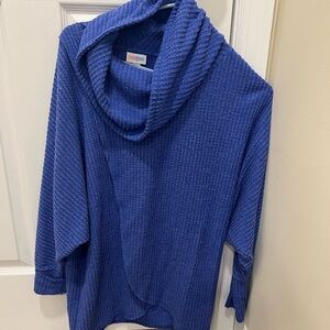 LuLaRoe  - Kristen- Blue Cowl Neck Sweater